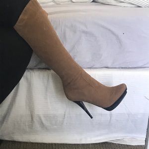 Tan heeled boots